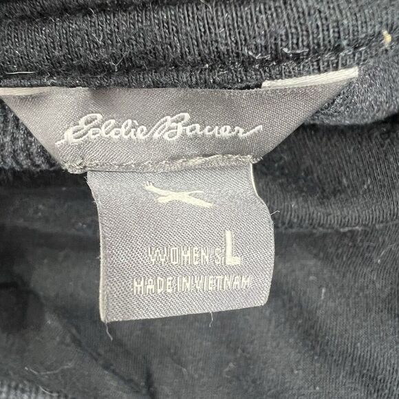 Eddie Bauer Thermal Cowl Neck Shirt Womens Large Gray Long Sleeve Waffle Knit - Picture 7 of 10